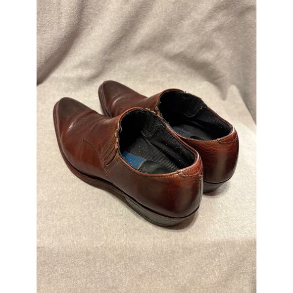 Vintage Western Women’s Booties Size 9 Burgundy Leather Cat’s Paw Heels - Picture 8 of 9